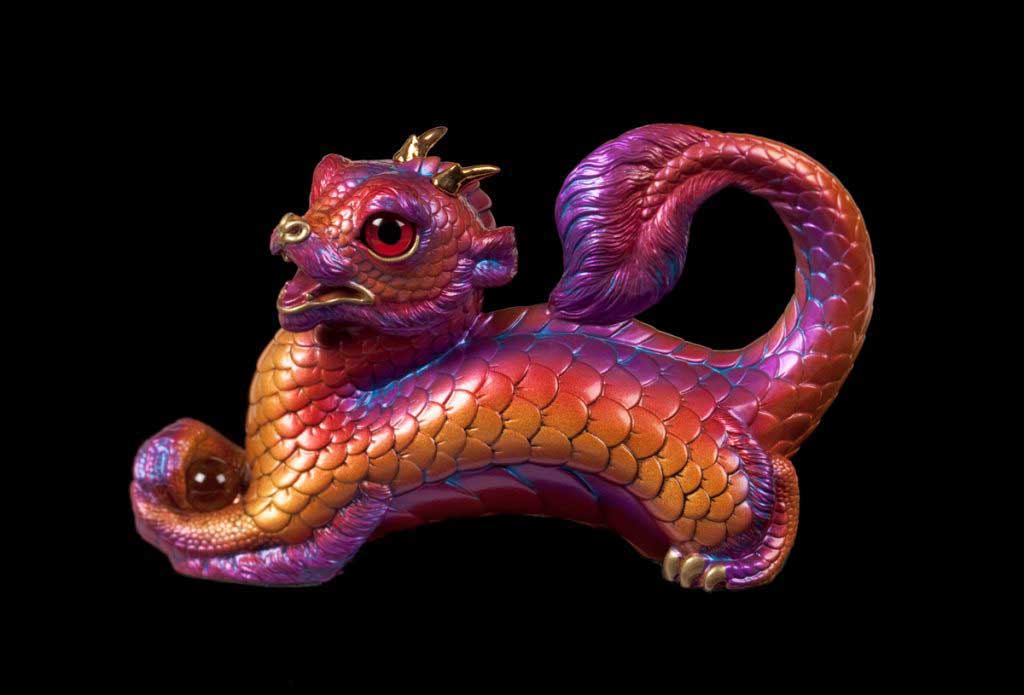 Windstone Editions collectable dragon sculpture - Young Oriental Dragon - Violet Flame