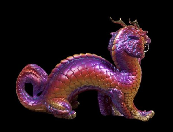 Windstone Editions collectible dragon figurine - Oriental Sun Dragon - Violet Flame