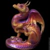 Windstone Editions collectible dragon figurine - Scratching Dragon - Violet Flame