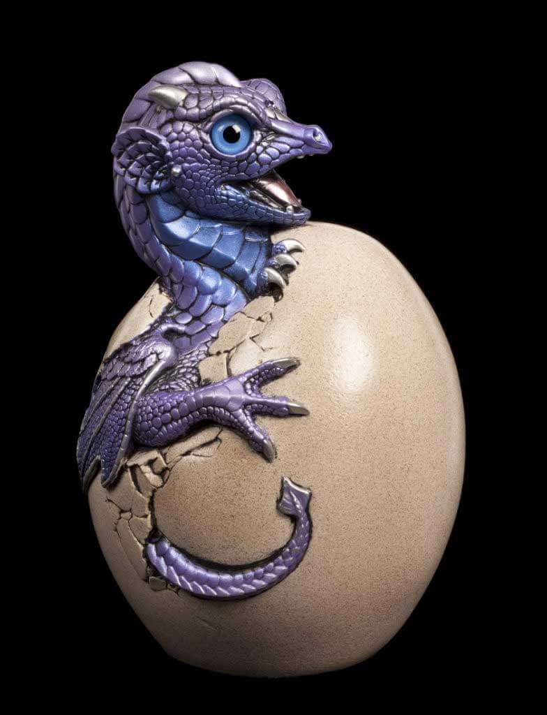 Windstone Editions collectible dragon figurine - Hatching Emperor Dragon - Tanzanite