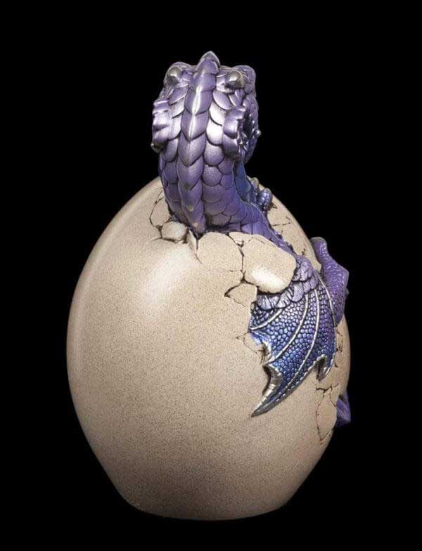 Windstone Editions collectable dragon sculpture - Hatching Emperor Dragon - Tanzanite