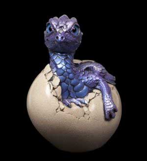 Windstone Editions collectable dragon sculpture - Hatching Empress Dragon - Tanzanite