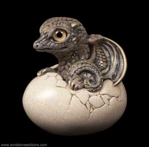 Windstone Editions collectible dragon figurine - Hatching Dragon (version 2) - Stone