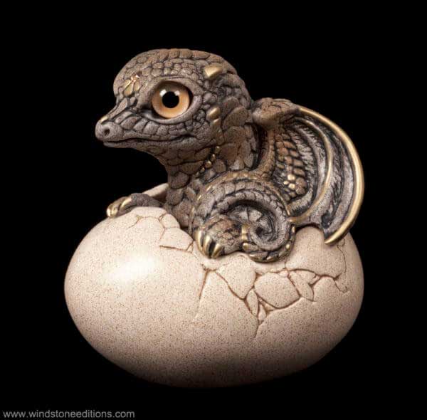 Windstone Editions collectible dragon figurine - Hatching Dragon (version 2) - Stone