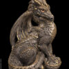 Male Dragon fantasy figurine. Hand-painted collectable sculpture by Windstone Editions in stone color.