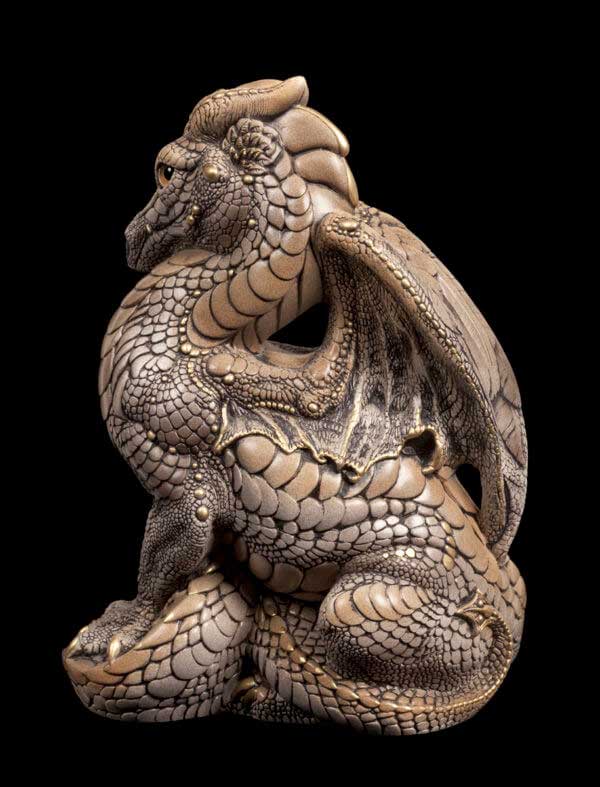 Windstone Editions collectible dragon figurine - Male Dragon - Stone