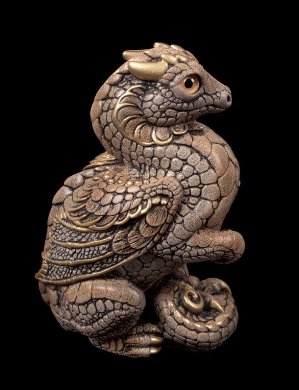 Windstone Editions collectible dragon figurine - Mini Keeper Dragon - Stone