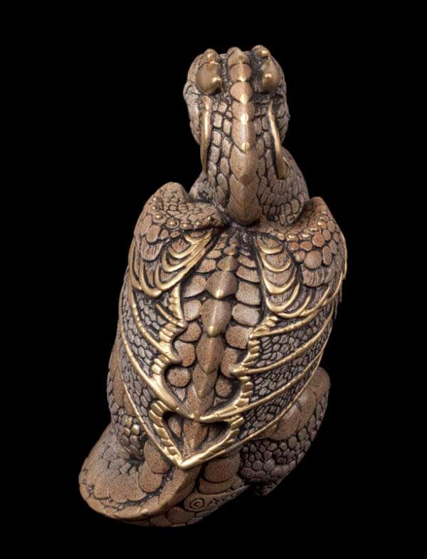 Windstone Editions collectable dragon sculpture - Mini Keeper Dragon - Stone