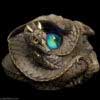 Windstone Editions collectible dragon figurine - Coiled Dragon - Stone