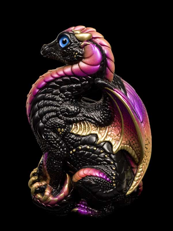 Windstone Editions collectible dragon figurine - Bantam Dragon - Black Gold