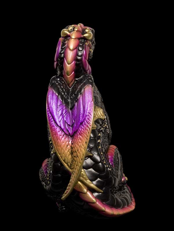 Windstone Editions collectable dragon sculpture - Bantam Dragon - Black Gold