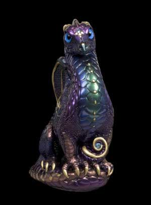 Windstone Editions collectable dragon sculpture - Bantam Dragon - Peacock