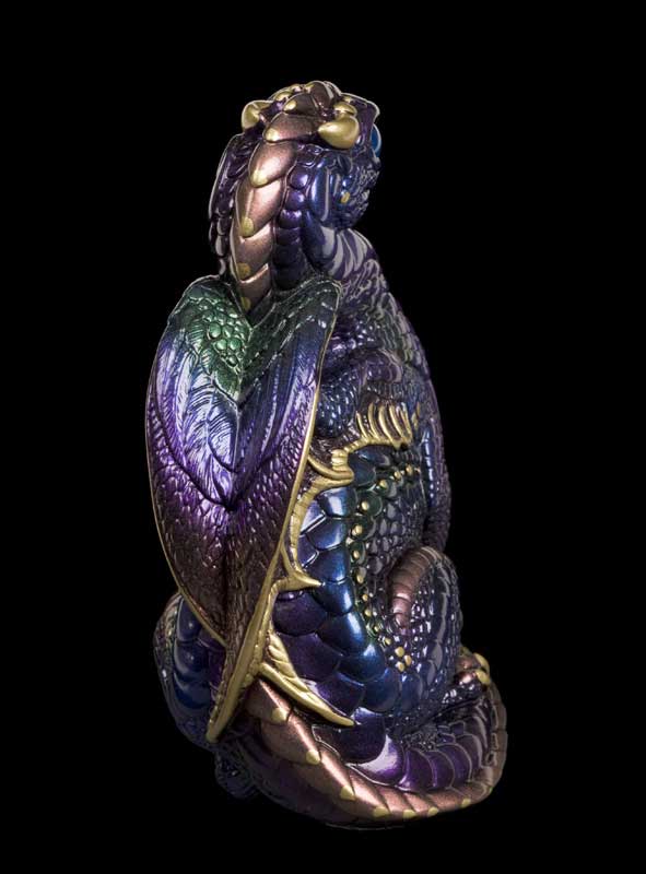 Windstone Editions collectable dragon sculpture - Bantam Dragon - Peacock