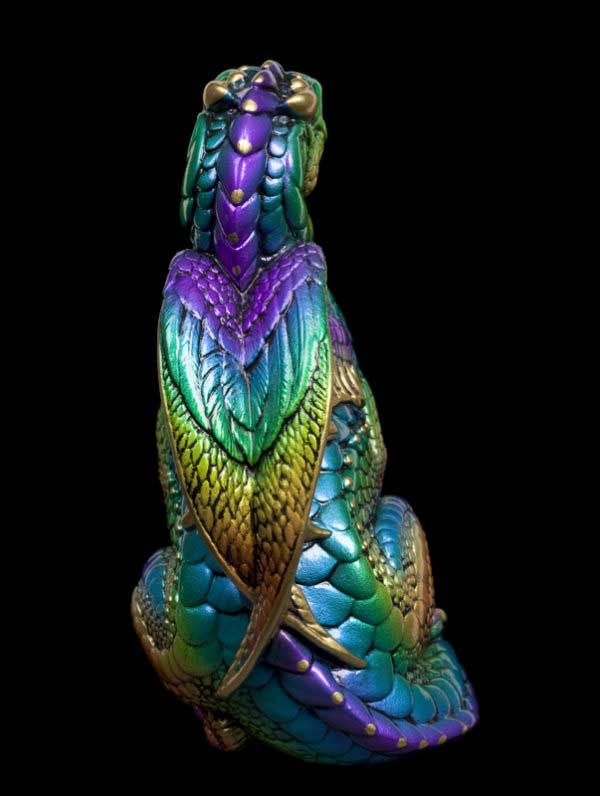 Windstone Editions collectable dragon sculpture - Bantam Dragon - Rainbow