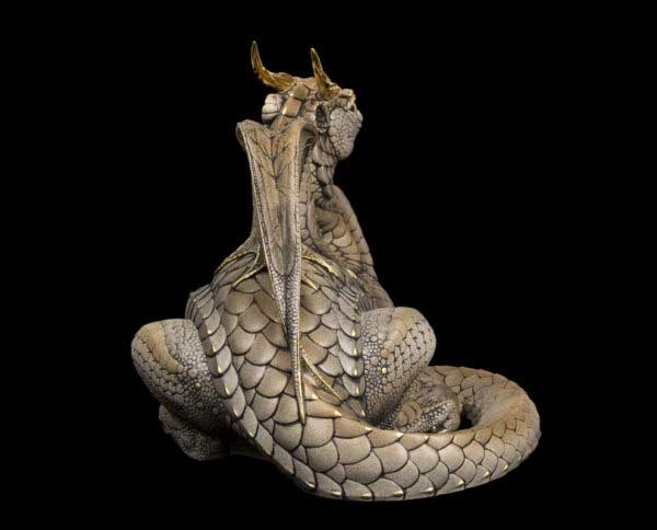 Windstone Editions collectable dragon sculpture - Lap Dragon - Stone