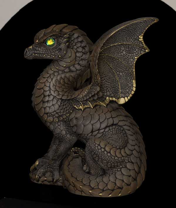 Windstone Editions collectable dragon sculpture - Spectral Dragon - Stone