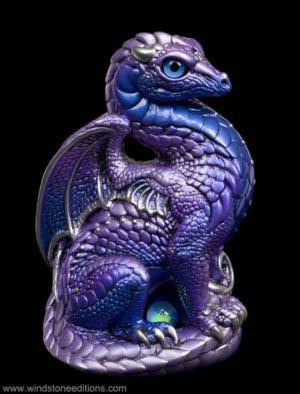 Windstone Editions collectible dragon figurine - Bantam Dragon - Tanzanite