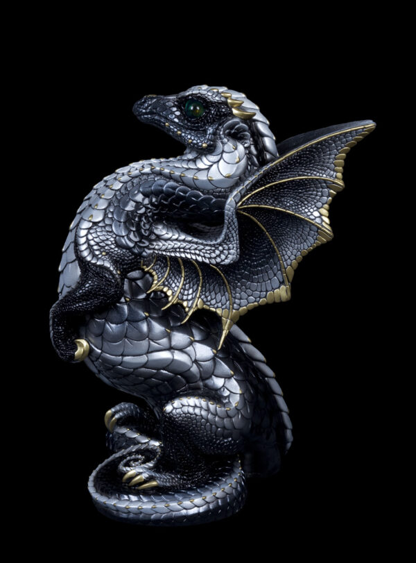 Rising Spectral Dragon - Silver (Intense Black version) - Image 3