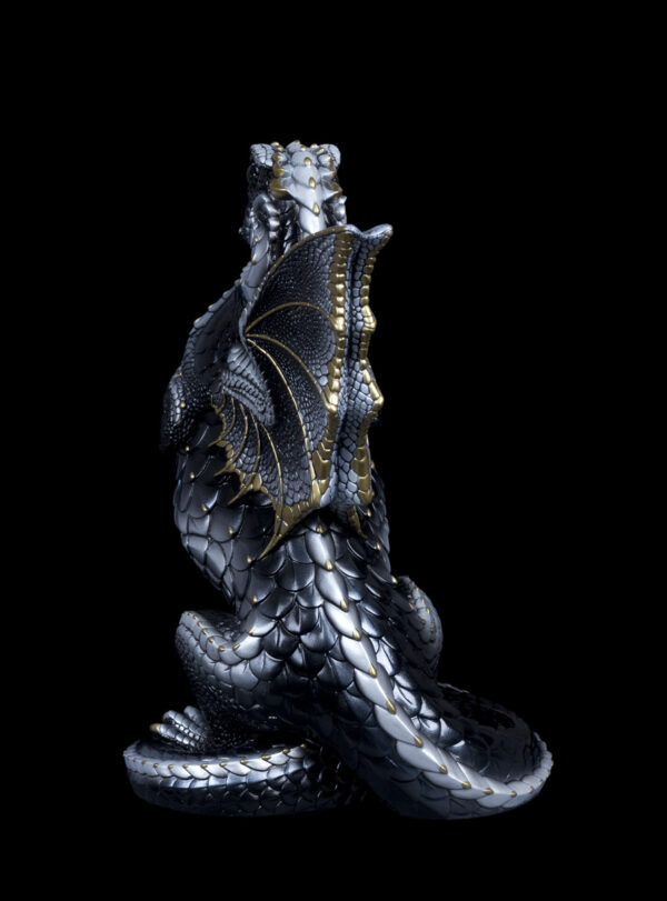 Rising Spectral Dragon - Silver (Intense Black version) - Image 4