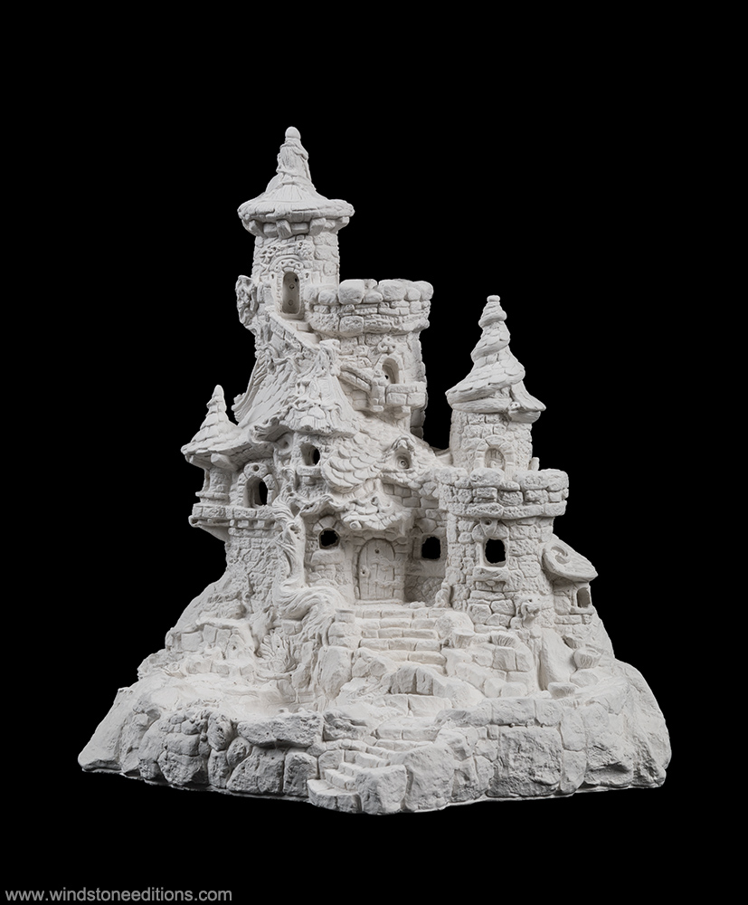 Paint-Your-Own Mandrake Castle. Unpainted collectible sculpture by Windstone Editions