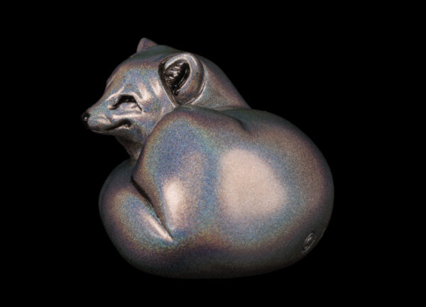 Pebble Arctic Fox - Rainbow Sparkle - Image 4