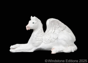 Mother Hippogriff fantasy figurine. Hand-painted collectable sculpture by Windstone Editions in snow white.