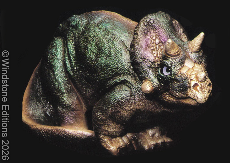 Baby Triceratops Green Version Statuette by Windstone Editions