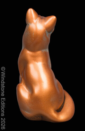 Sitting Grey Fox Copper Patina Pic2