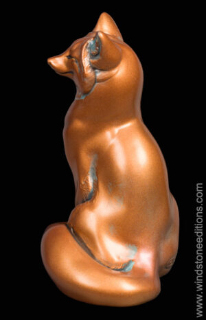 Sitting Red Fox Copper Patina Pic2