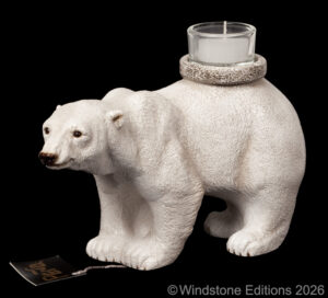 Bear Back Candlelamp by Windstone Editions