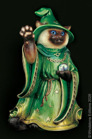 Emerald Cat Wizard by Windstone Editions
