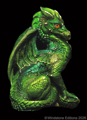 Male Dragon in Emerald by Windstone Editions