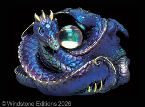 Coiled Dragon in Peacock by Windstone Editions