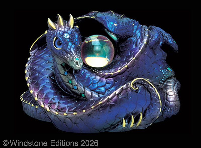 Coiled Dragon in Peacock by Windstone Editions