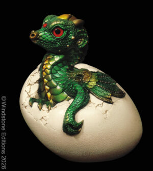 Hatching Empress Dragon in Emerald by Windstone Editions