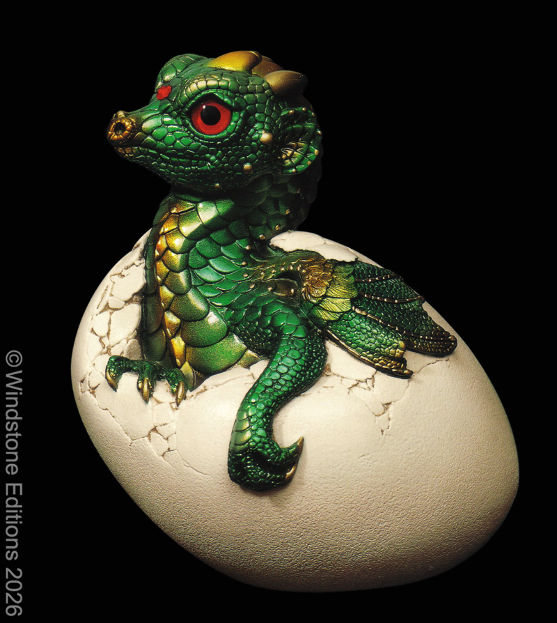 Hatching Empress Dragon in Emerald by Windstone Editions
