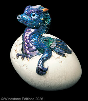 Hatching Empress Dragon in Peacock by Windstone Editions
