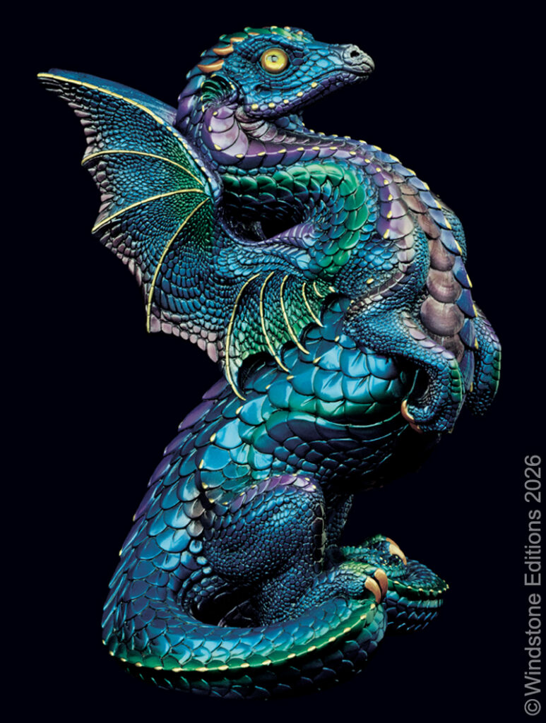 Rising Spectral Dragon in Peacock by Windstone Editions