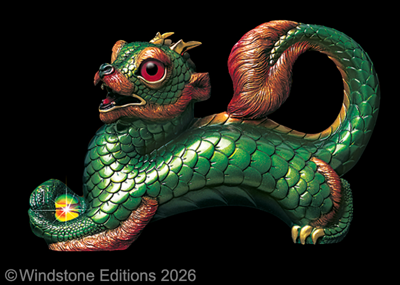 Young Oriental Dragon in Jade by Windstone Editions