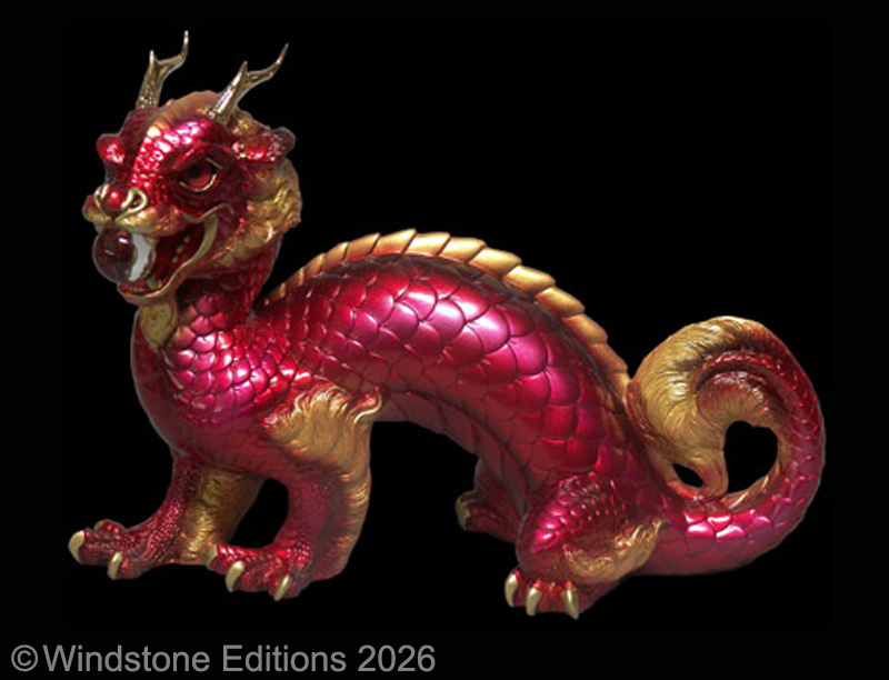 Ruby Oriental Sun Dragon by Windstone Editions