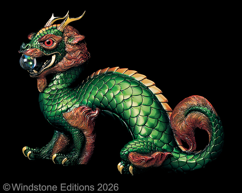 Oriental Sun Dragon in Jade by Windstone Editions