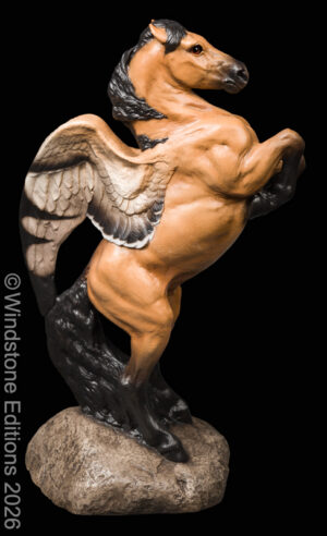 Male Pegasus Natural color. Hand-painted fantasy figurine collectable sculpture by Windstone Editions