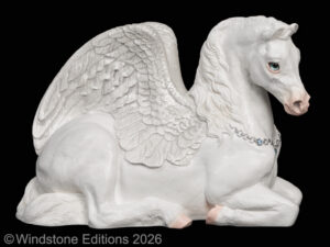 Mother Pegasus Snow White fantasy figurine. Hand-painted collectable sculpture by Windstone Editions