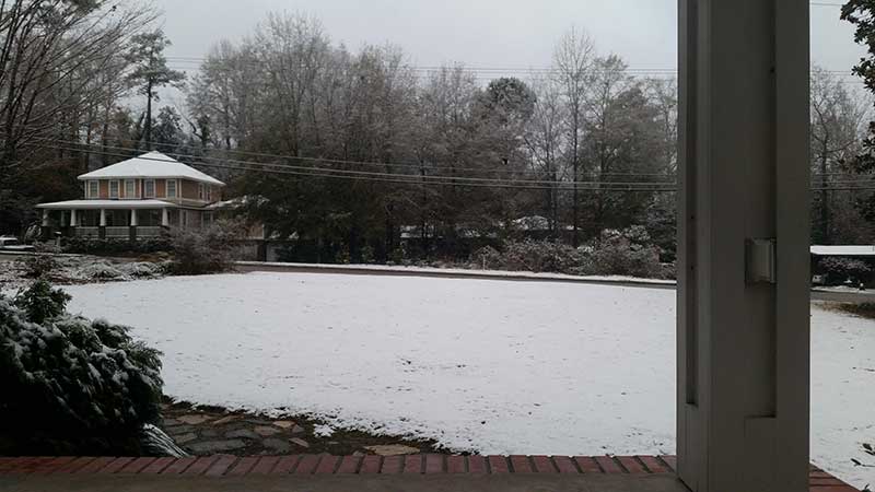 Snow in Auburn,  Alabama 