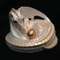 Coiled Mother Dragon, White, 1997 