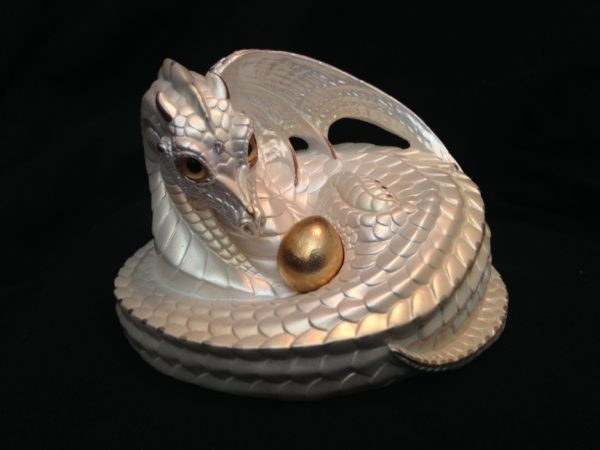 Coiled Mother Dragon, White, 1997