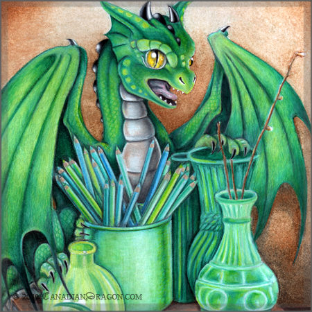 green-pet-dragon-pencils