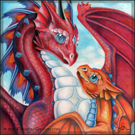 mother-red-dragon-baby-dragon