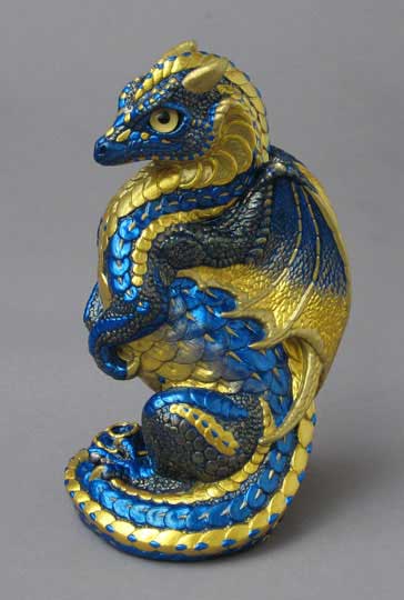 blue and gold carnivale dragon 