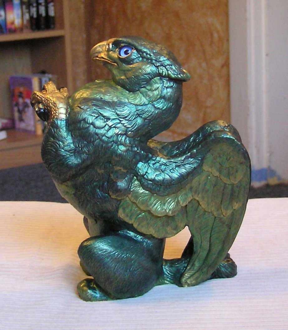 Green gryphon, side view.